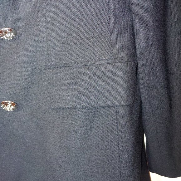 Vintage Lauren Ralph Lauren double breasted wool embroidered crest blazer Sz 1… - Picture 7 of 7